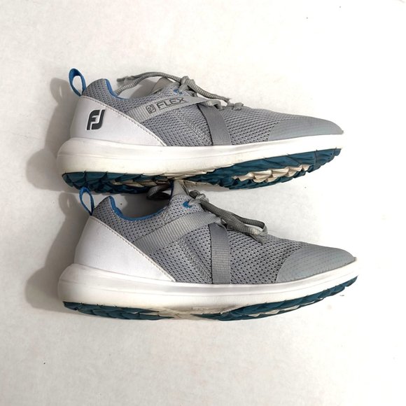 FootJoy 95727 Women's Flex Spikeless Golf Shoe White Grey Size 6.5 W Wide - Picture 6 of 6